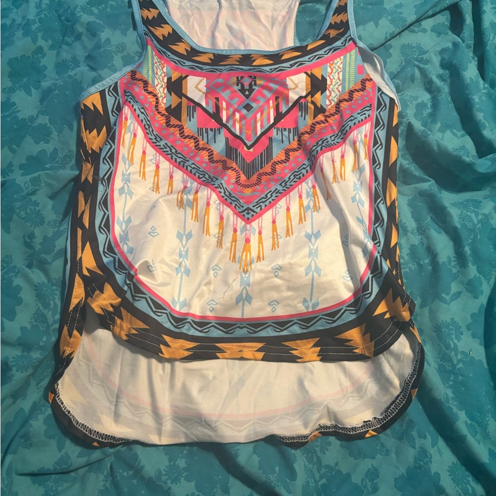Tribal Print Sleeveless Top